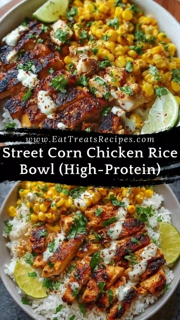 Street corn chicken rice bowl cozy comfort dinner
