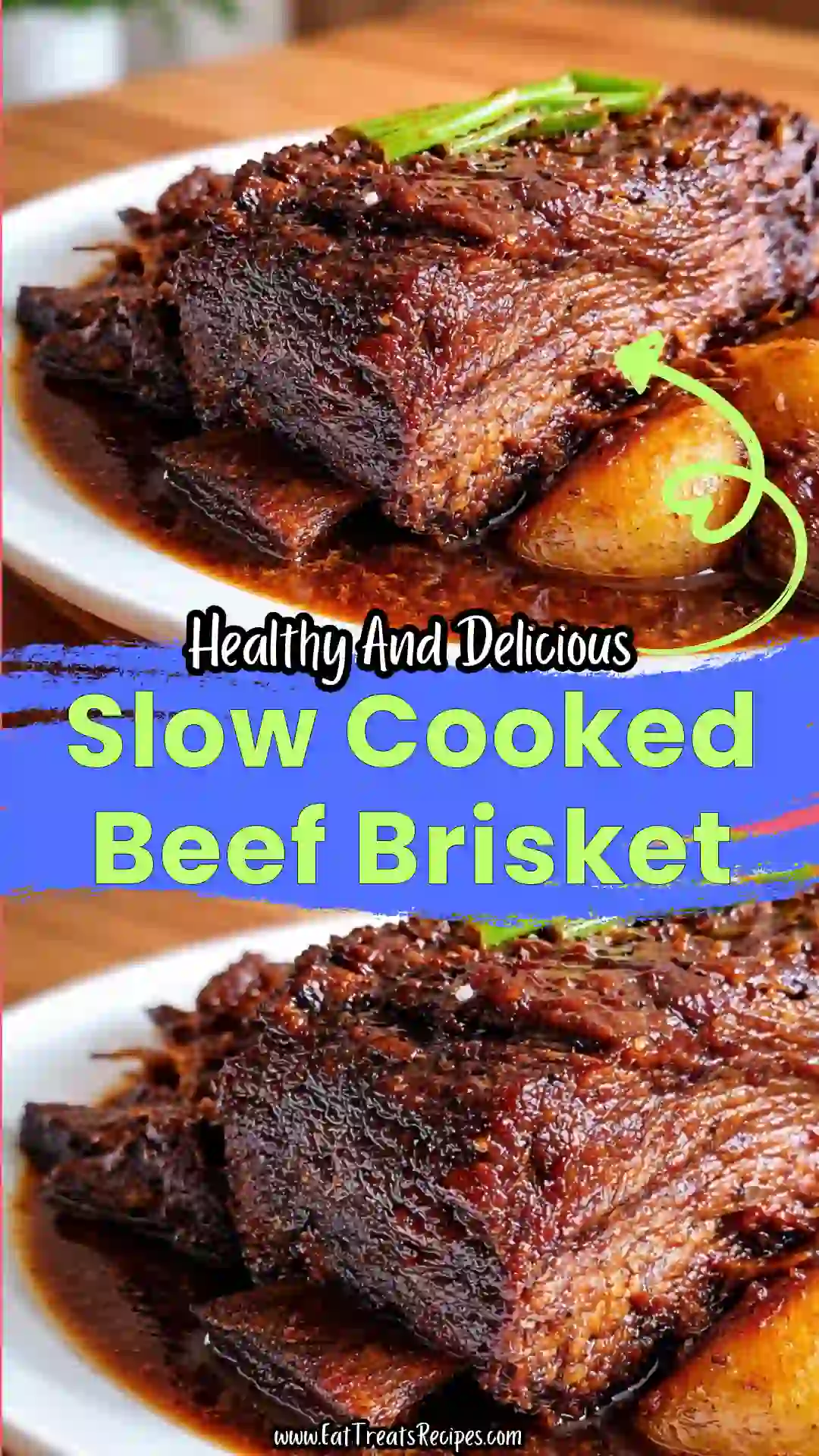 Slow Cooked Beef Brisket cooked until tender and fall-apart