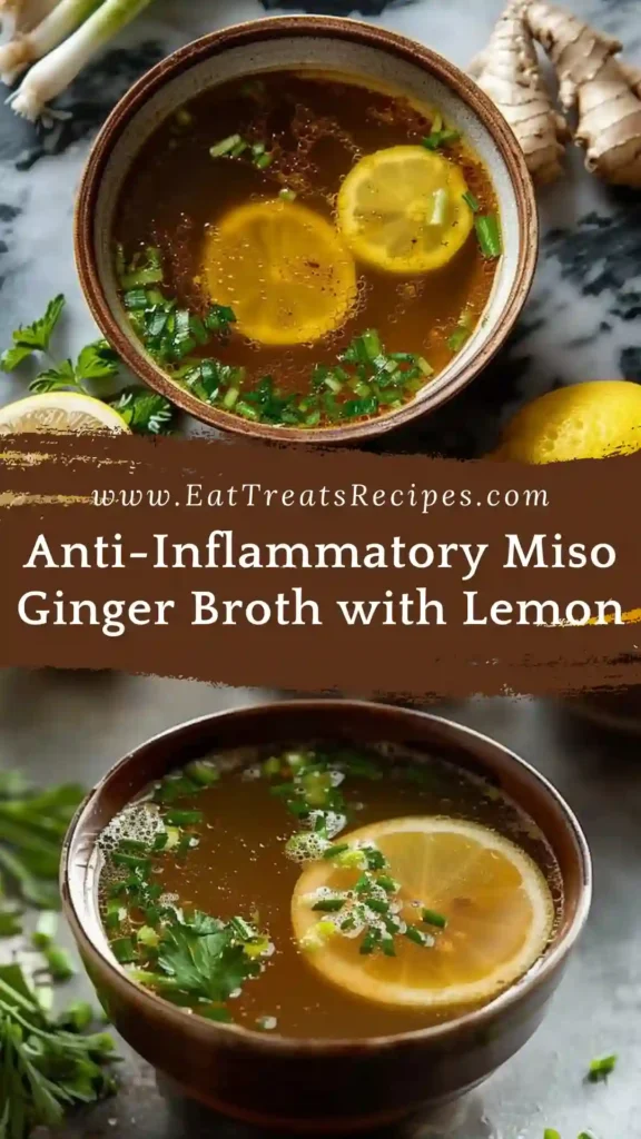 Anti-Inflammatory Miso Ginger Broth with Lemon