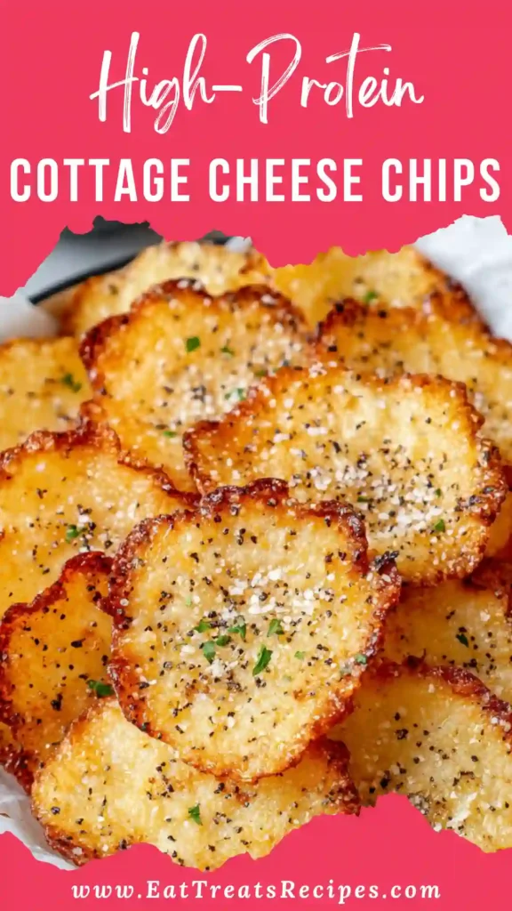 High-Protein Cottage Cheese Chips crispy and golden on a plate