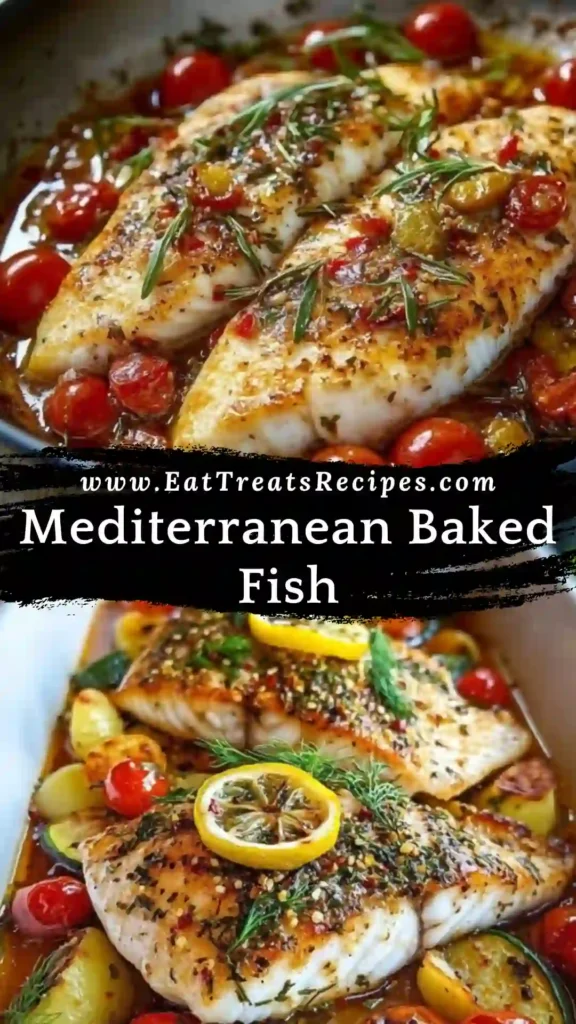 Cozy Mediterranean Baked Fish with vegetables