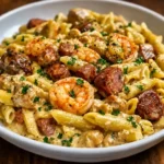Pappadeaux Mardi Gras Pasta Copycat with creamy Cajun shrimp sauce