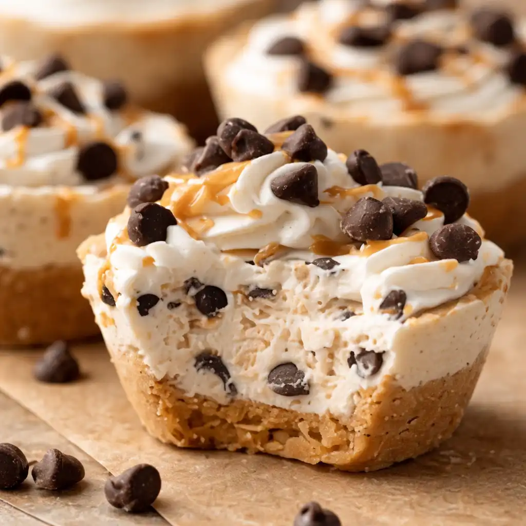 Easy protein cookie dough cups with Greek yogurt