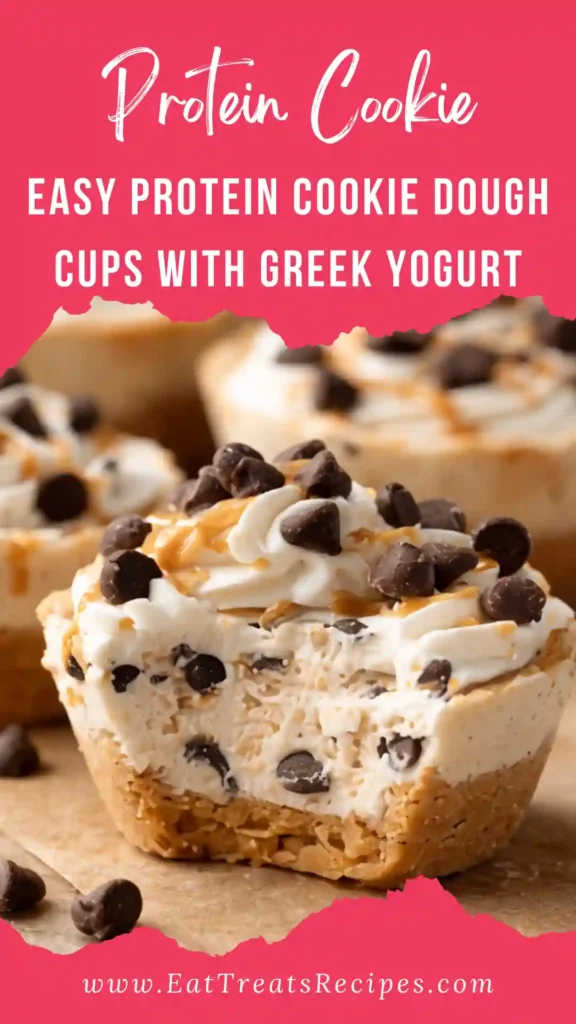 Easy protein cookie dough cups with Greek yogurt