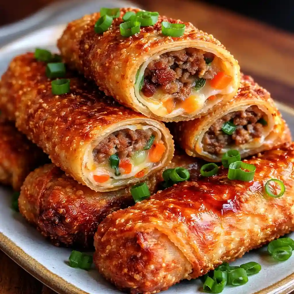 Voodoo Egg Rolls served hot and crispy