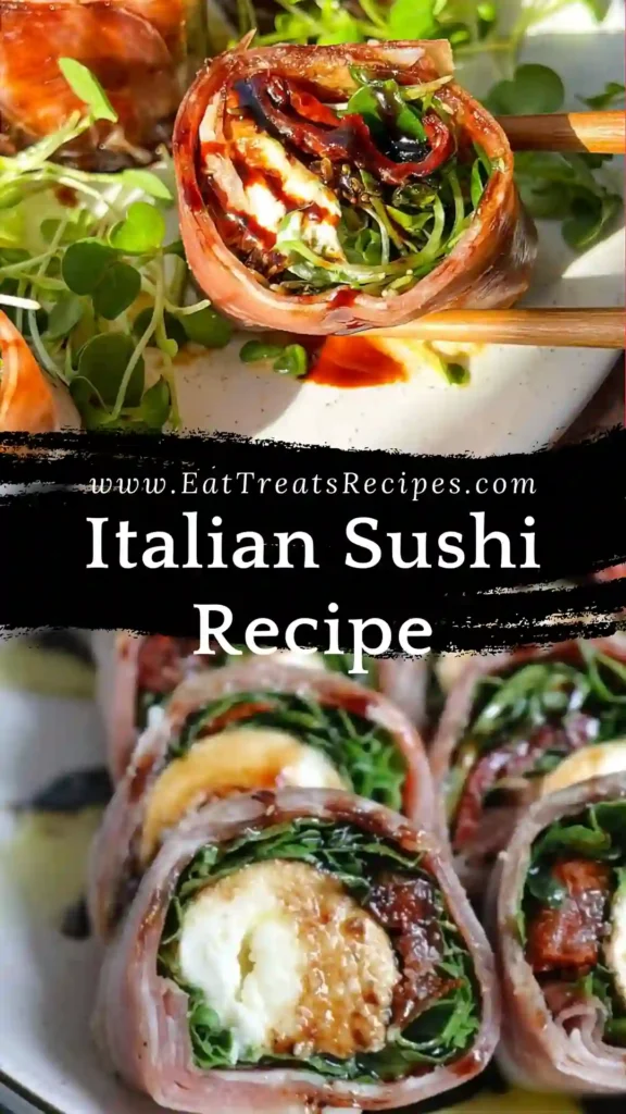 italian sushi recipe stored in meal prep container on marble surface