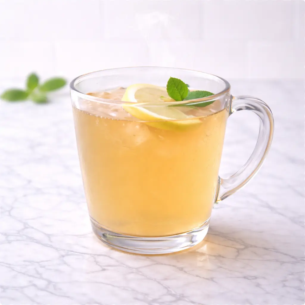 Jillian Michaels Gelatin Recipe served warm in glass mug