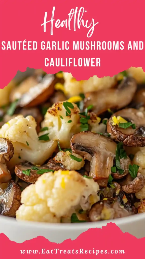 sautéed garlic mushrooms and cauliflower skillet