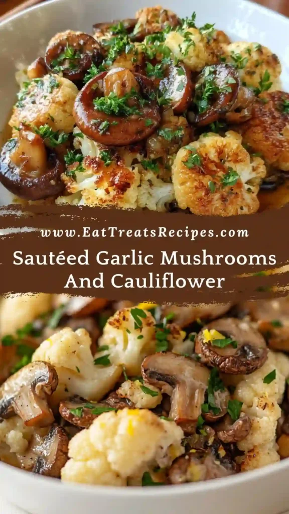 sautéed garlic mushrooms and cauliflower skillet