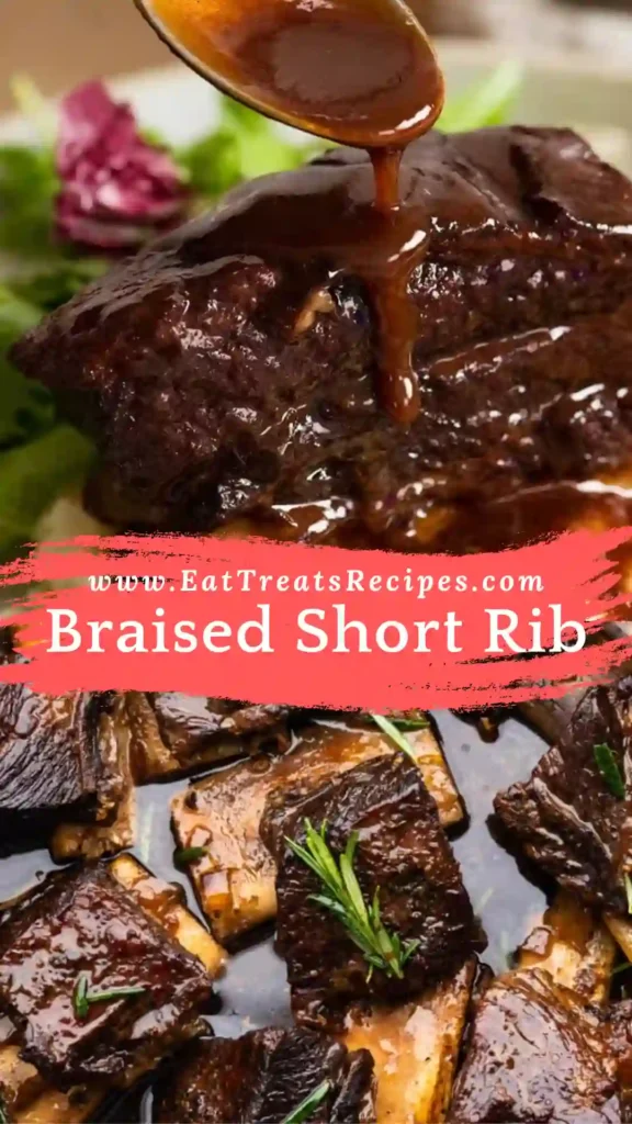 Raw beef short ribs with carrots, garlic, herbs, and wine on marble surface