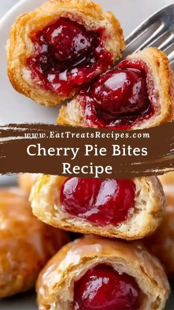 Homemade mini cherry pie bites