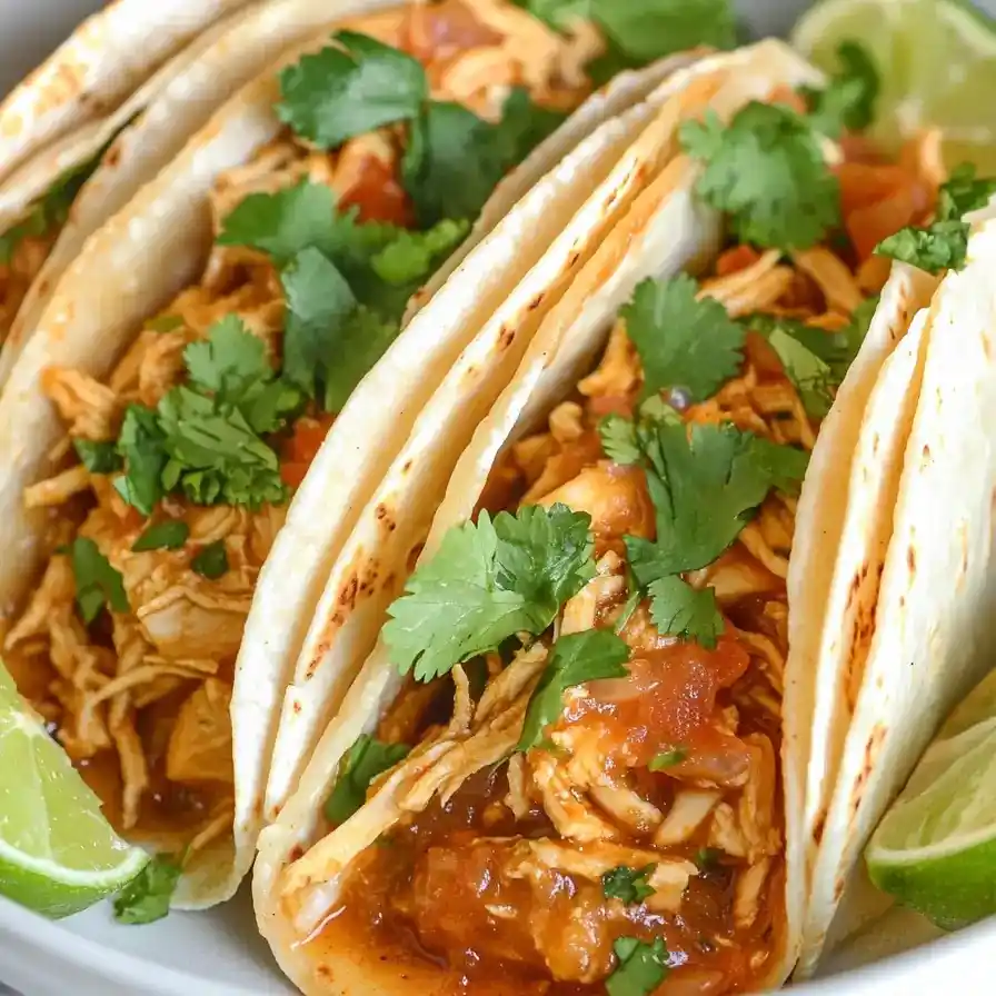 chicken tinga taco filling stored in airtight container for meal prep