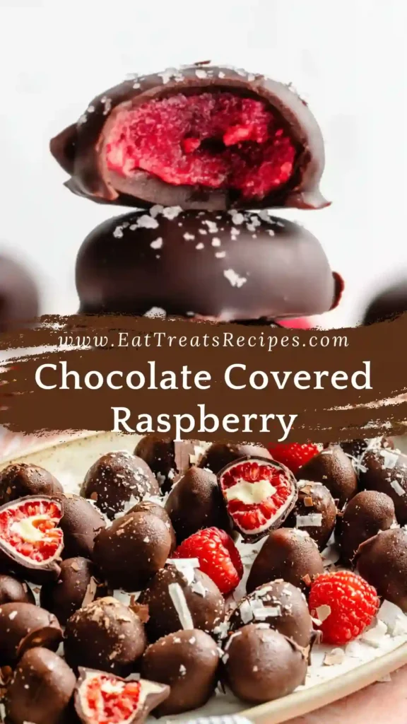 Fresh raspberries and dark chocolate for chocolate covered raspberry recipe
