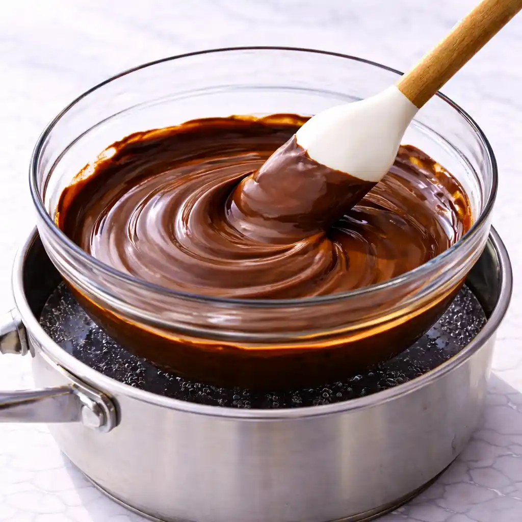 Chocolate Covered Strawberries Recipe with glossy dark chocolate coating on marble surface