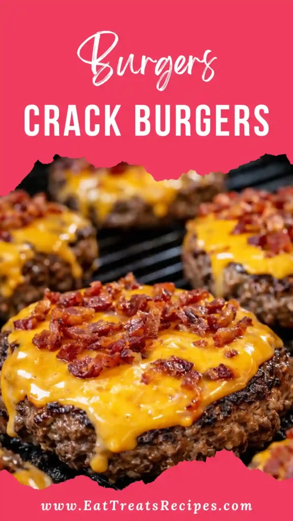 Crack Burgers smash style with ranch seasoning bacon and cheddar on toasted brioche bun