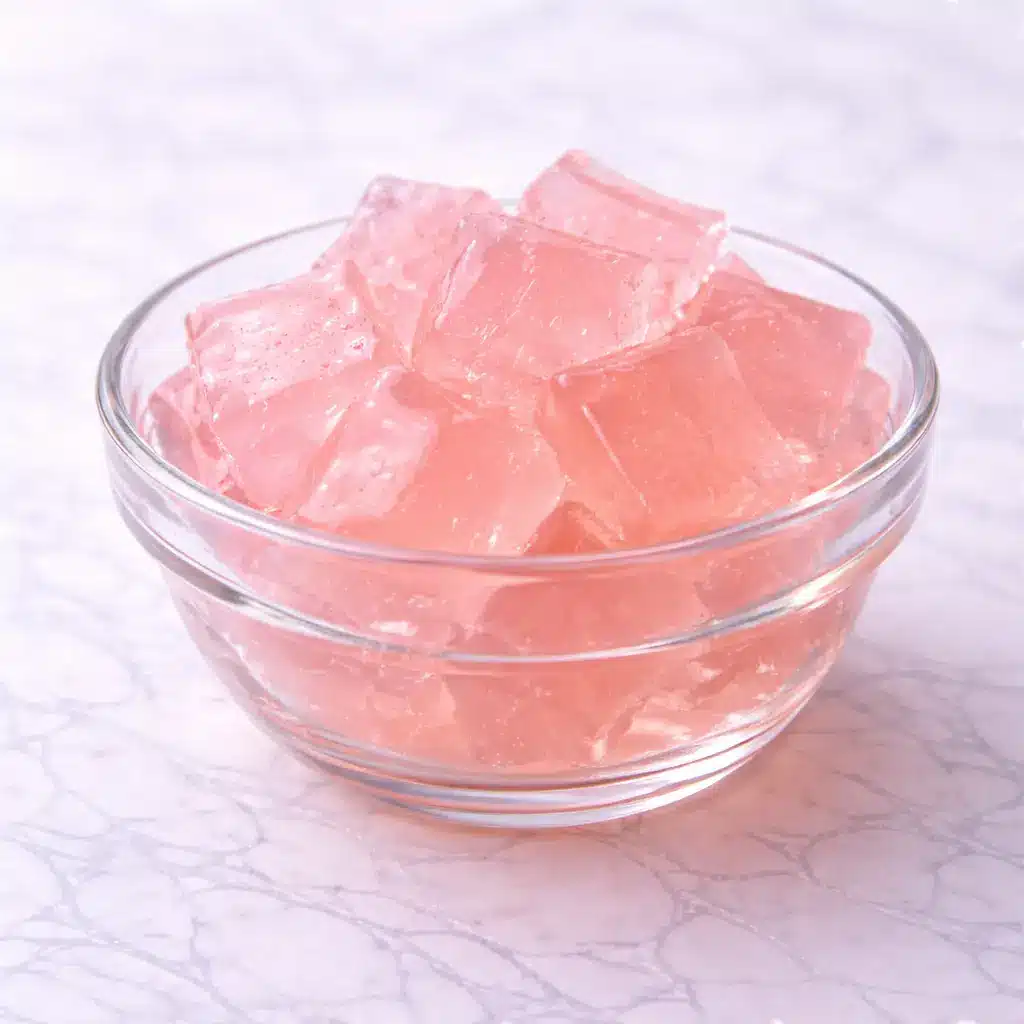 Gelatin recipe for weight loss pink drink made with unflavored gelatin and lemon