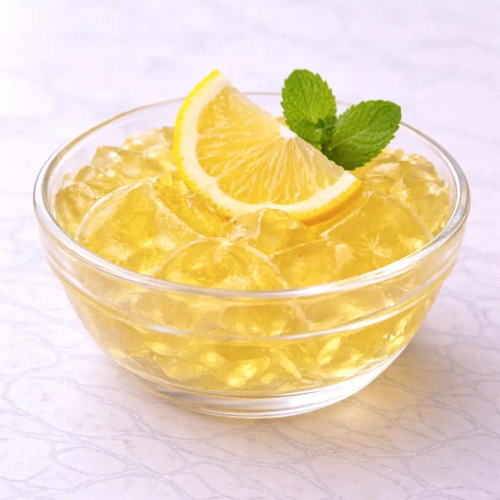 Gelatin Trick Recipe made with lemon and unflavored gelatin