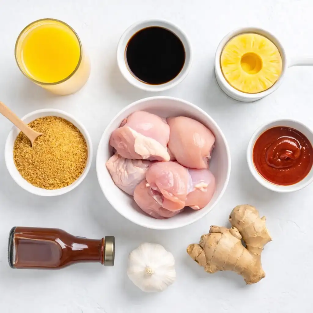 Hawaiian Huli Huli Chicken glazed with sticky huli huli sauce