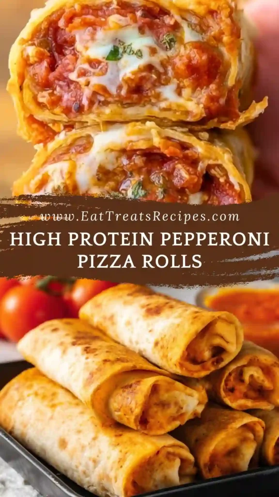 HIGH PROTEIN Pepperoni Pizza Rolls fresh and cheesy