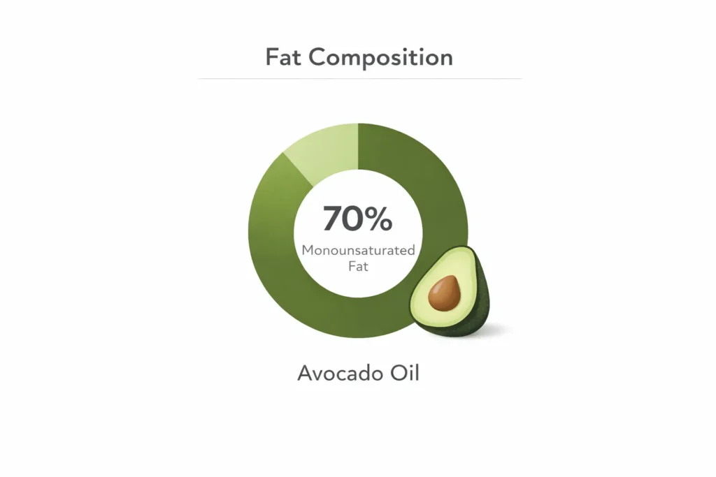 avocado oil fat profile monounsaturated fats