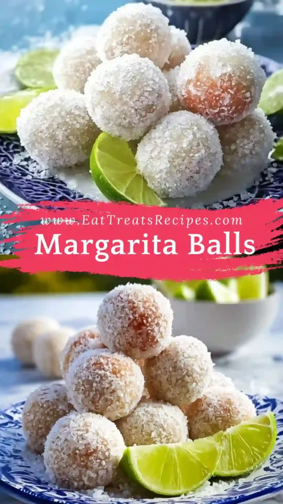 Margarita Balls recipe made with tequila, lime zest, cream cheese and vanilla wafers served on white plate