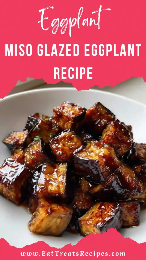 Miso Glazed Eggplant Recipe (Nasu Dengaku) caramelized Japanese eggplant halves with sesame seeds