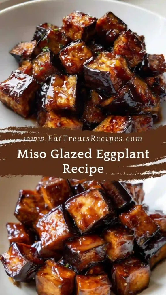 Miso Glazed Eggplant Recipe (Nasu Dengaku) caramelized Japanese eggplant halves with sesame seeds