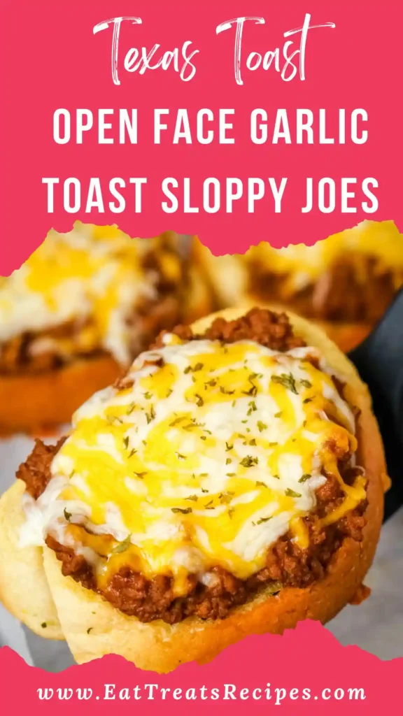 open face garlic toast sloppy joes stored in meal prep container for later use