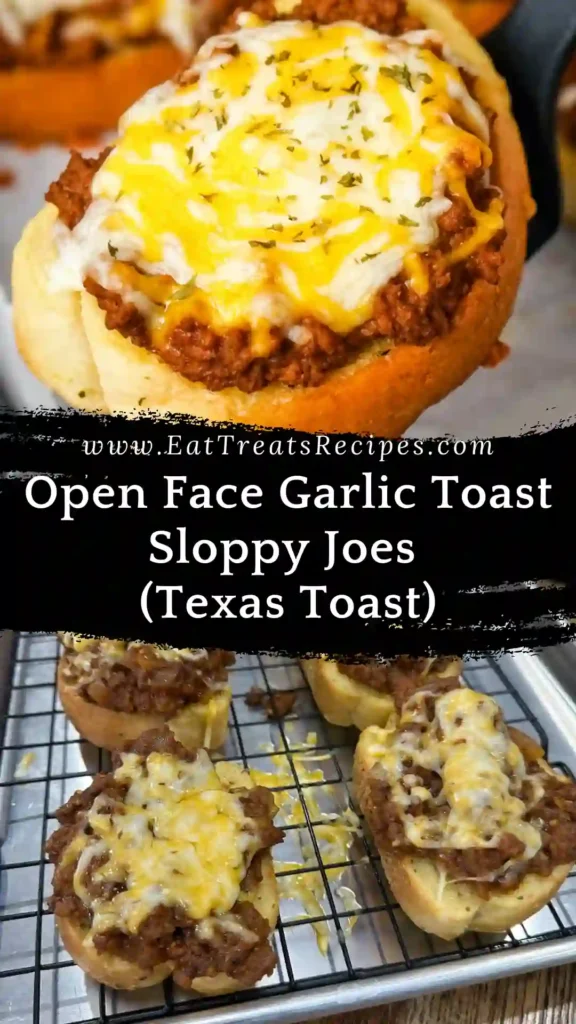 open face garlic toast sloppy joes stored in meal prep container for later use