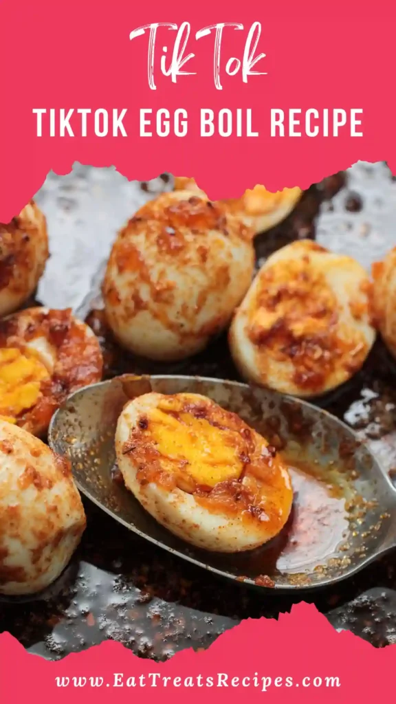 TikTok egg boil recipe stored in meal prep container on marble surface