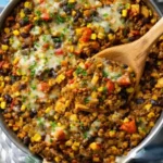 Vegetarian Mexican lentil soup served in bowl with cilantro garnish