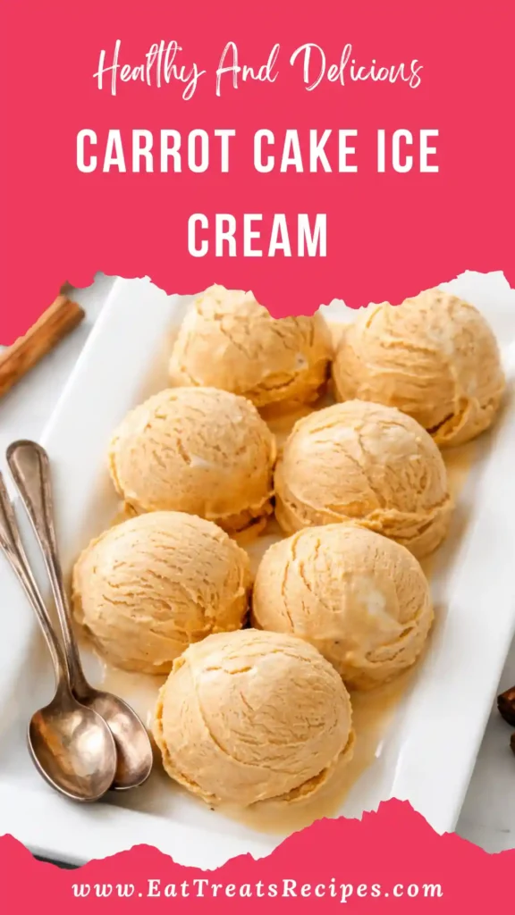carrot cake ice cream scoop with cream cheese swirl