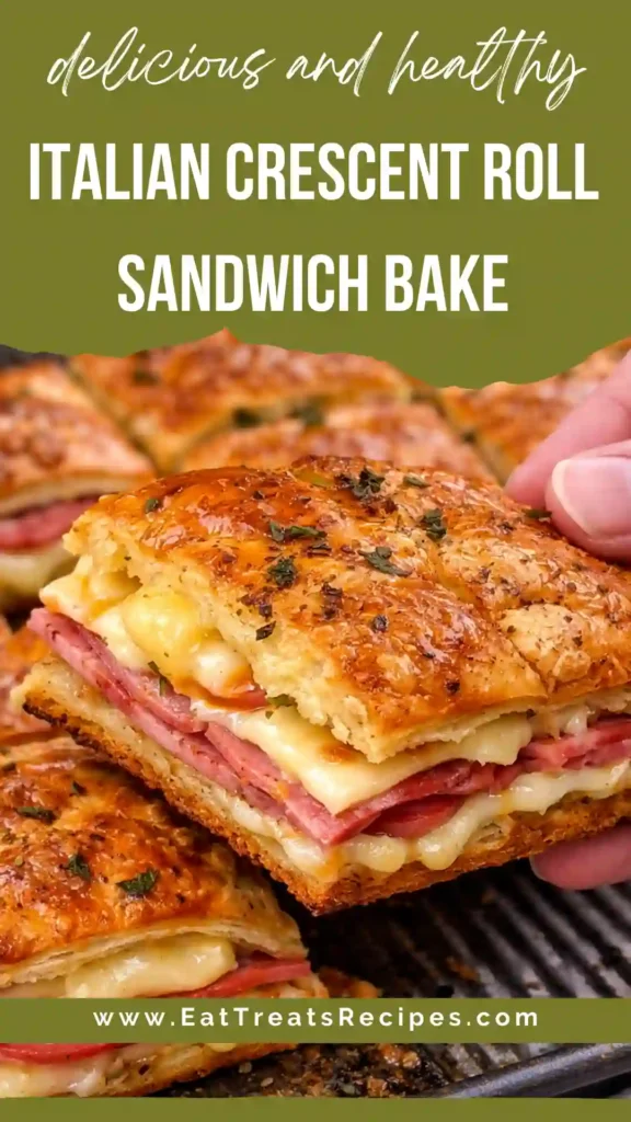 sliced italian crescent roll sandwich bake squares