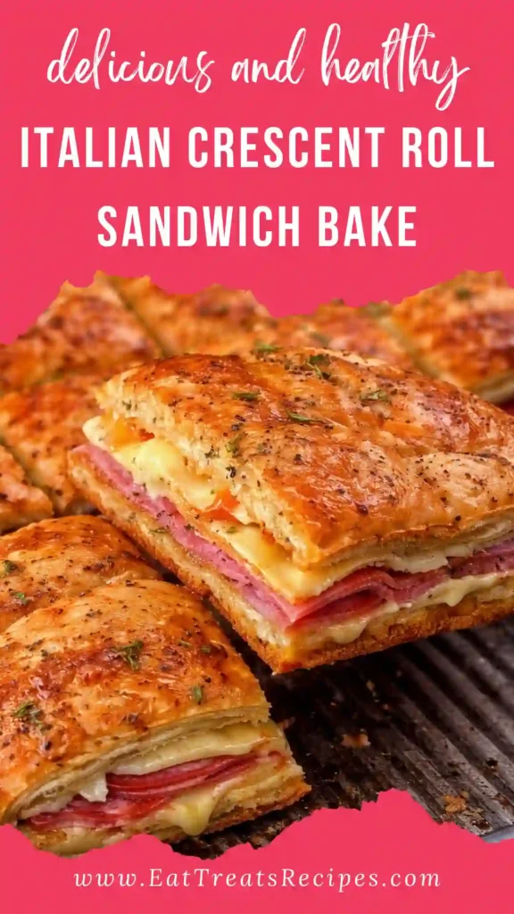 sliced italian crescent roll sandwich bake squares