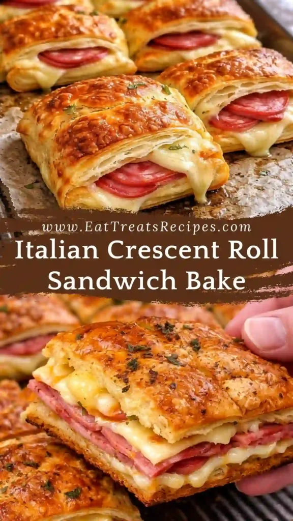 sliced italian crescent roll sandwich bake squares