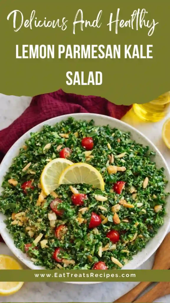 lemon parmesan kale salad with fresh lemon dressing