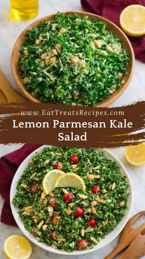 lemon parmesan kale salad with fresh lemon dressing