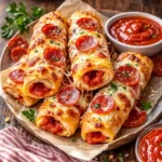 Homemade Pepperoni Pizza Roll Breadsticks