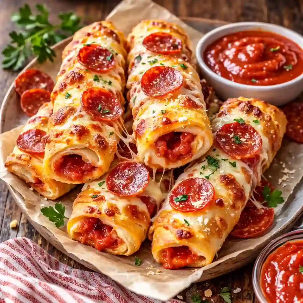 Homemade Pepperoni Pizza Roll Breadsticks
