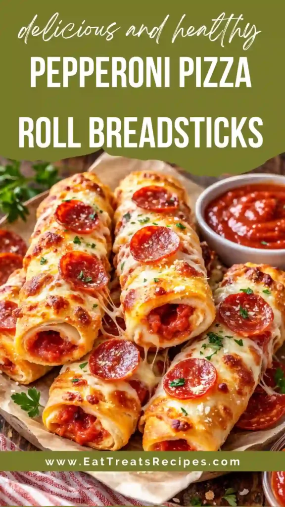 Homemade Pepperoni Pizza Roll Breadsticks