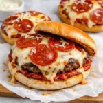 pizza burgers on english muffins