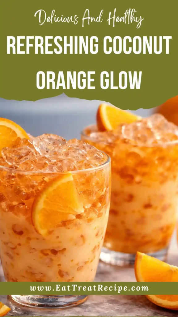 refreshing coconut orange glow tropical drink