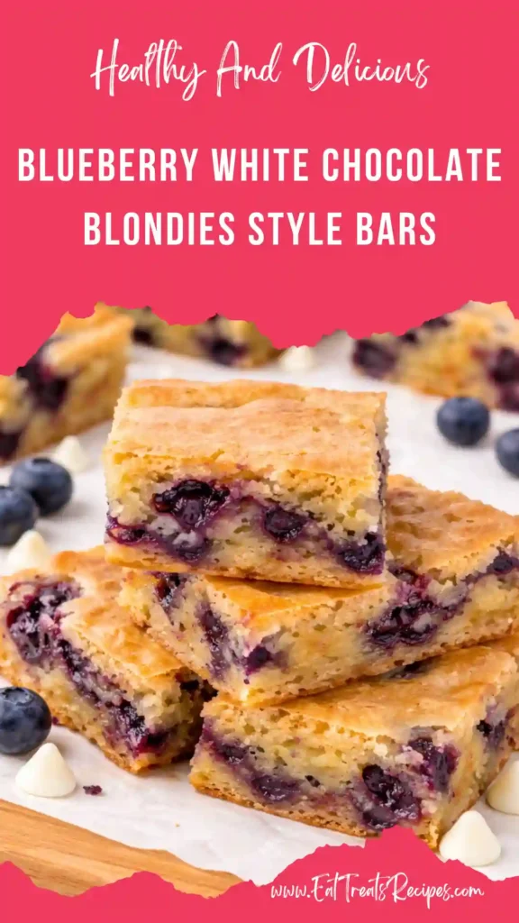 blueberry white chocolate blondies soft chewy texture