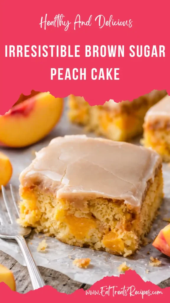 Brown sugar peach cake with rich caramel flavor