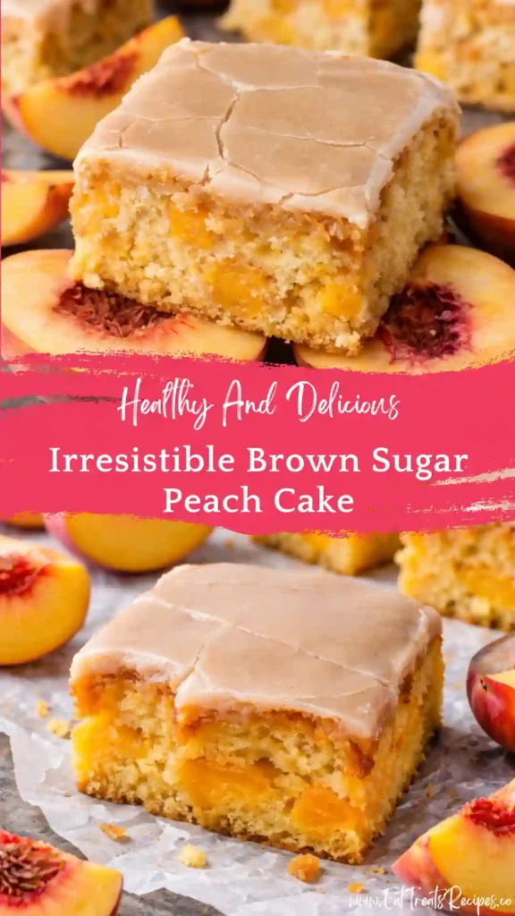 Brown sugar peach cake with rich caramel flavor