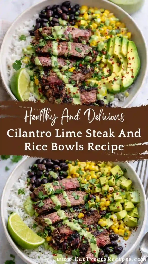 cilantro lime steak and rice bowls recipe