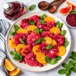 fresh citrus salad with oranges grapefruit and pomegranate seeds