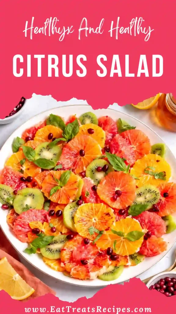 fresh citrus salad with oranges grapefruit and pomegranate seeds
