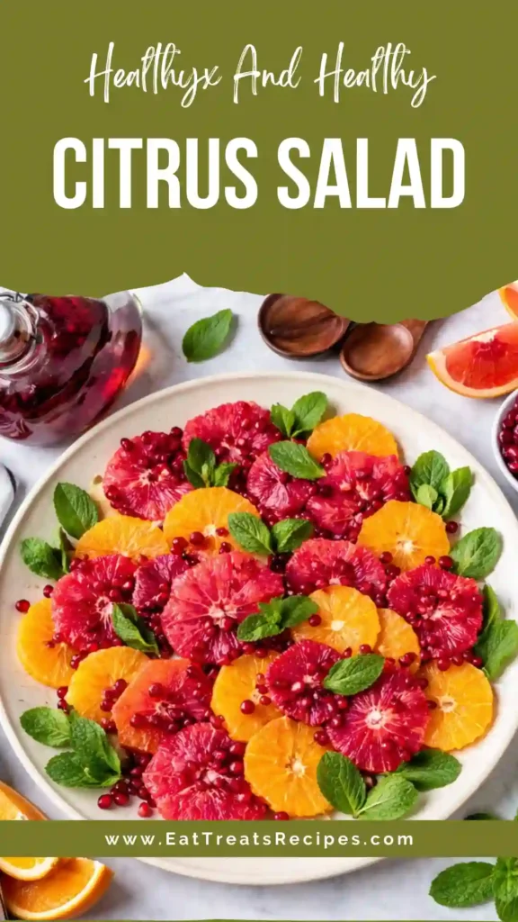 fresh citrus salad with oranges grapefruit and pomegranate seeds