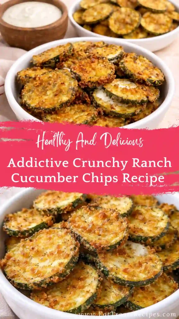 crunchy ranch cucumber chips crispy texture close up